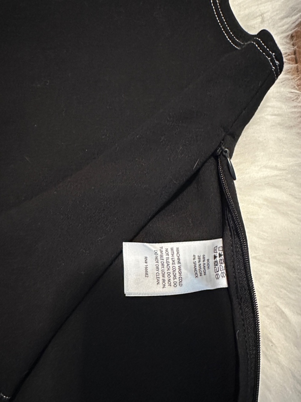 Caroline Constas Black Tank with White Contrast Stitching - Picture 6 of 8